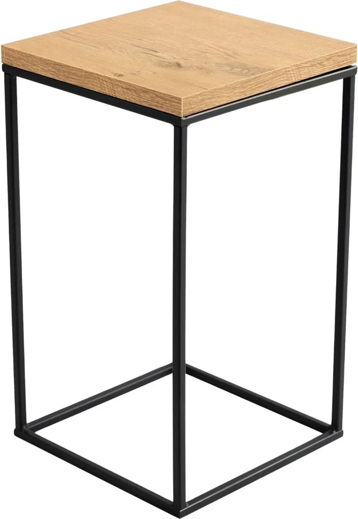 STOJAN NA KVETINÁČ BASICLOFT 40X24X24 CM ČIERNA/HNEDÁ