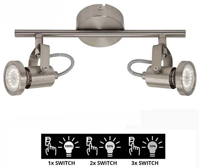 Briloner 2712-022 - LED Stmievateľné bodové svietidlo SEMPLICE 2xGU10/5W/230V