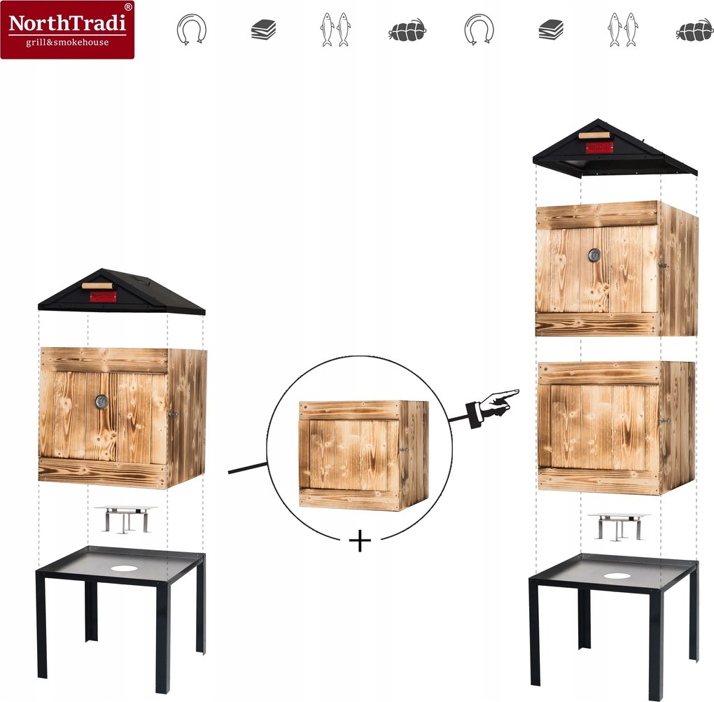 TRENDIE Udiareň drevená s kovovou strechou