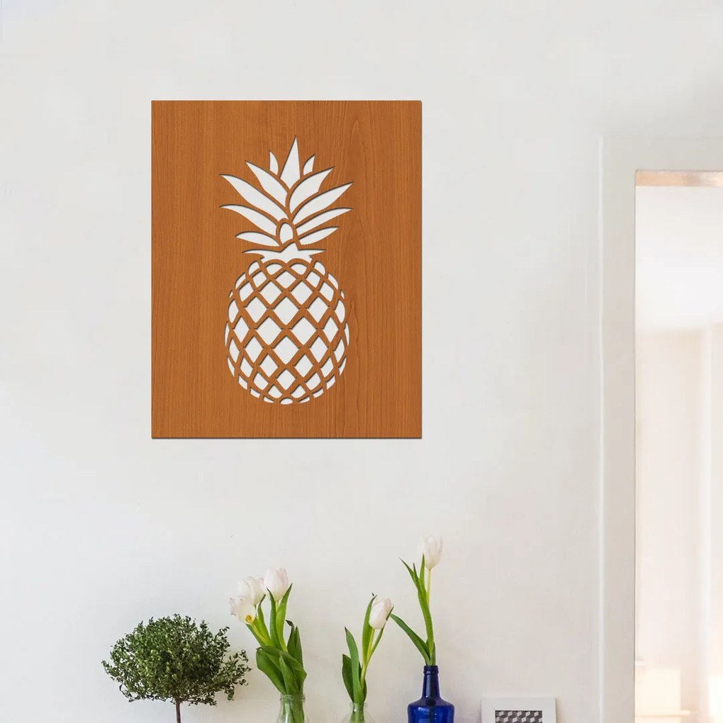 drevo zivota Drevené dekorácie na stenu ANANAS Farebný vzor: Čerešňa, Rozmery (cm): 40x50