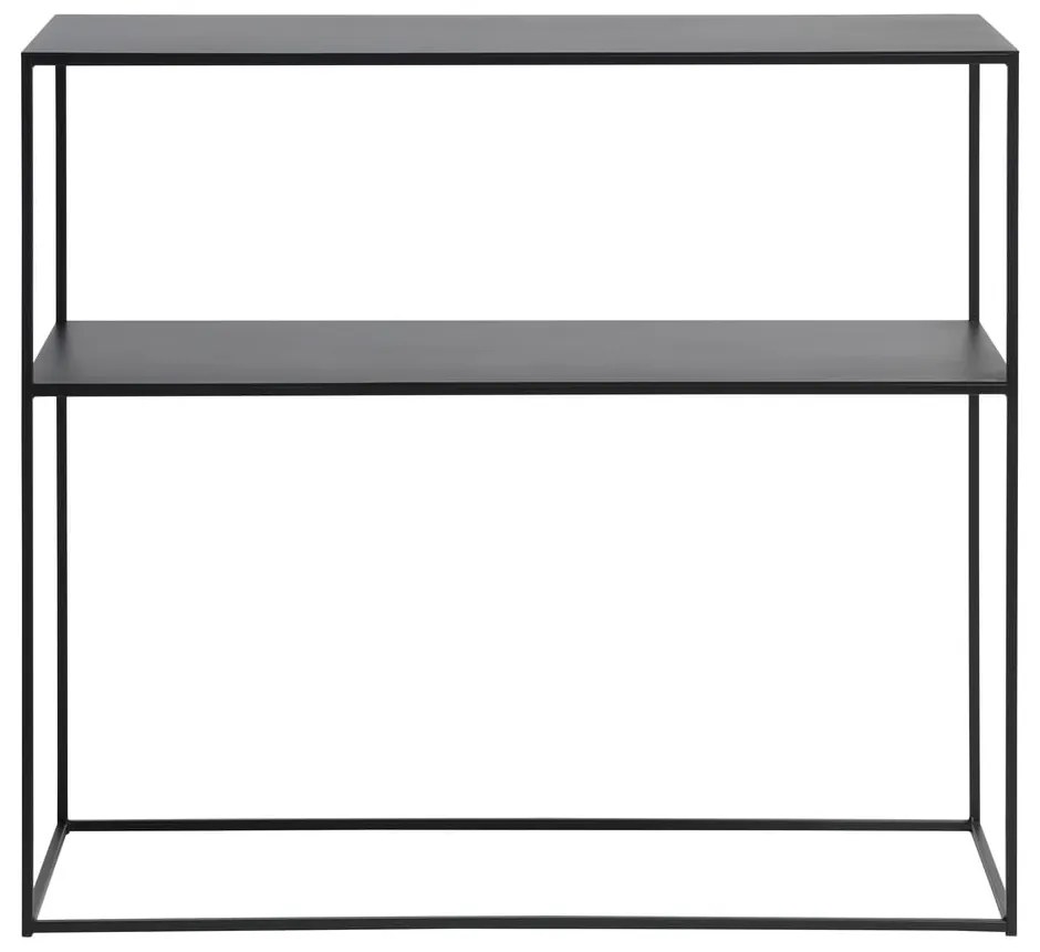 Čierny kovový konzolový stolík 35x90 cm Pebble – Unique Furniture