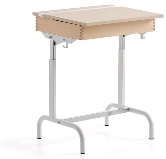 Školská lavica 188, linoleum, biela/béžová