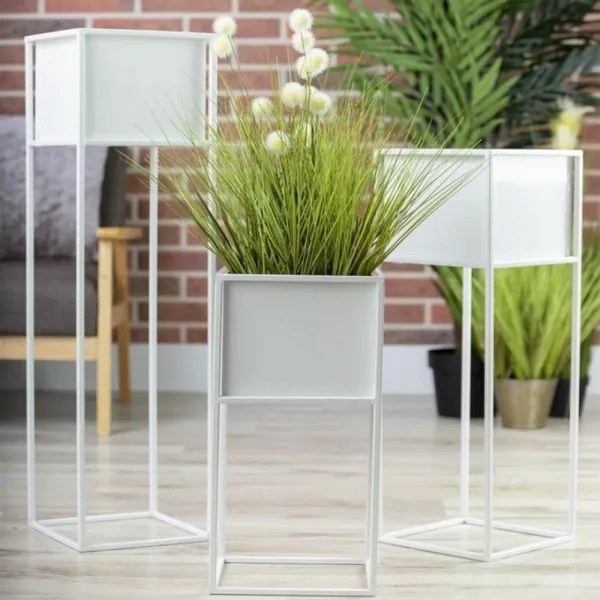 Stojan na kvety 70x24 cm biela