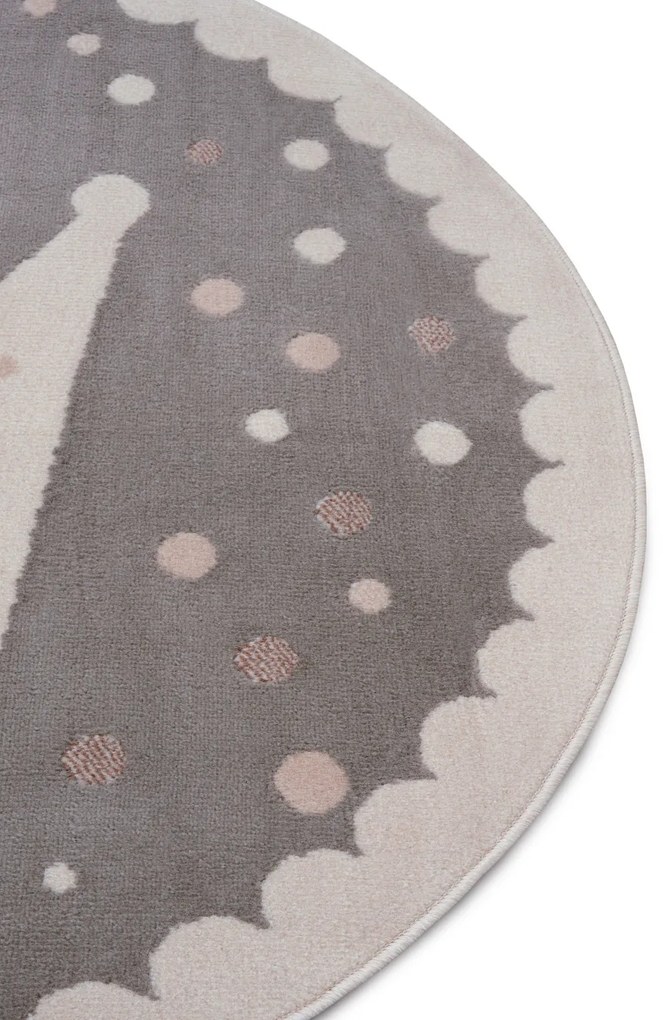Hanse Home, Detský koberček Adventures 105969 Cream Grey kruh, 100x100 (priemer) kruh, šedá, detská izba