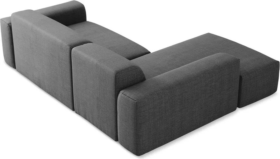 Sivá rohová pohovka (ľavý roh/s leňoškou) Keli – Makamii