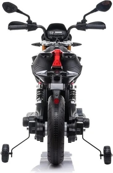LEAN CARS Elektrická motorka pre deti Aprilia A007, čierno-červená