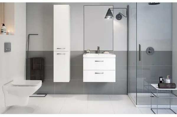 Cersanit S801-142-DSM -Závesná kúpeľňová skrinka s umývadlom LARA CITY 60 biela