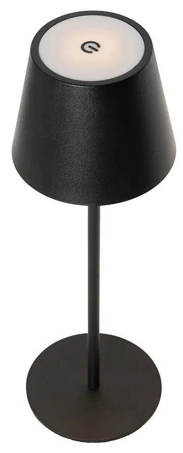 Sada 2 stolových lamp čiernych so stmievačom a nabíjateľných - Murdock