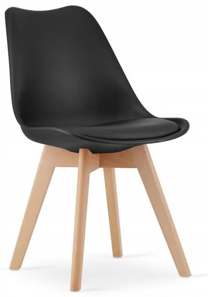 Jedálenský stôl TODI biely 60 cm s dvoma stoličkami MARK čierne