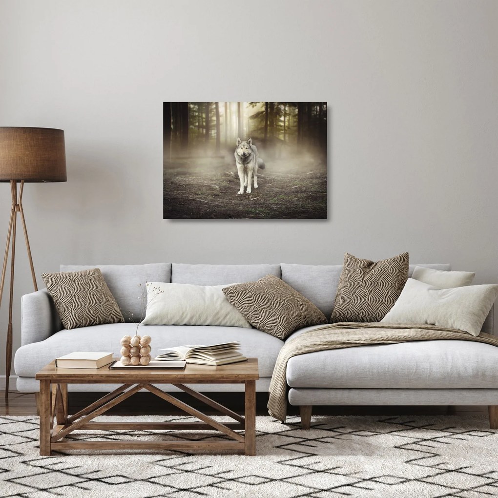 Sklenený obraz - Strážca lesa (70x50 cm)