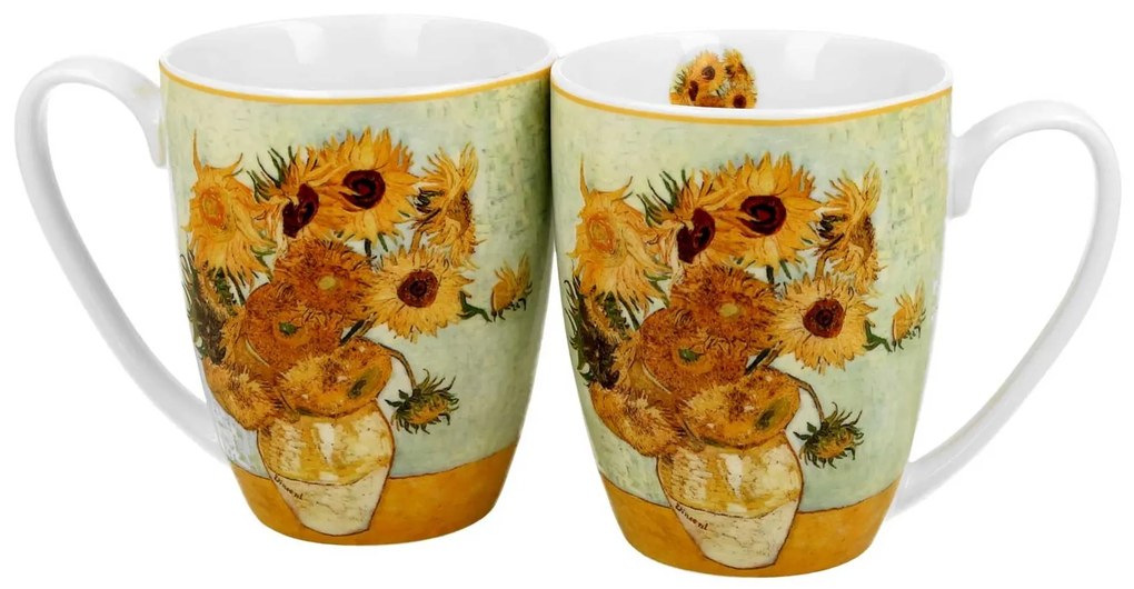 Porcelánový hrnček Van Gogh Sunflowers 350 ml sada 2ks