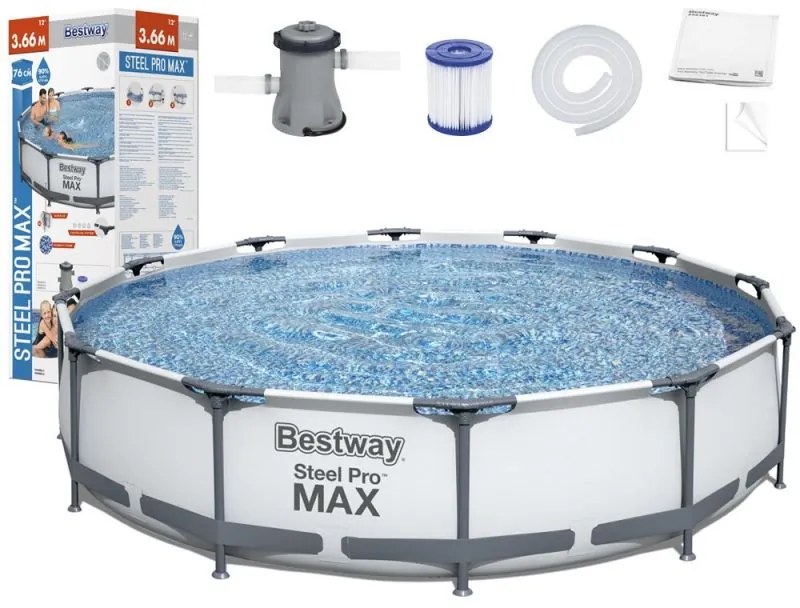 Bestway Nadzemný bazén s oceľovou konštrukciou Steel Pro Frame 3,66 x 0,76 m 56416