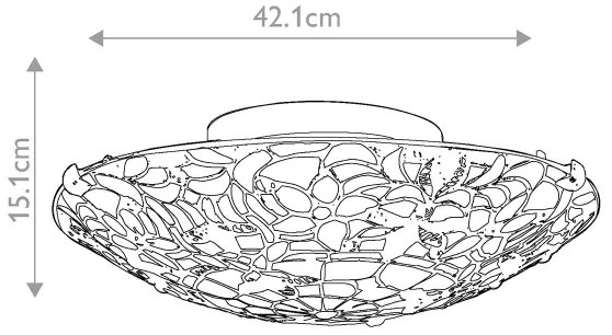 Elstead QZ-KAMI-F - Stropné svietidlo Tiffany KAMI 2xE27/60W/230V