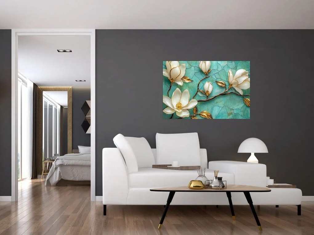 Obraz - 3D magnólia (90x60 cm)