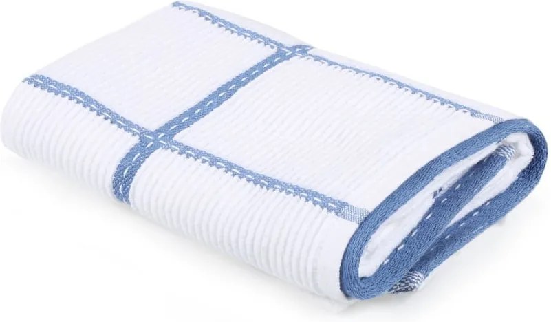 Bielo-modrý uterák Bella, 40 x 80 cm