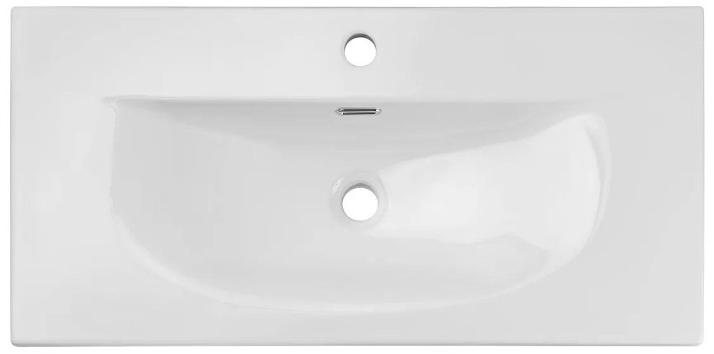 Keramické umývadlo na zapustenie SKY 3 80 cm matné biele