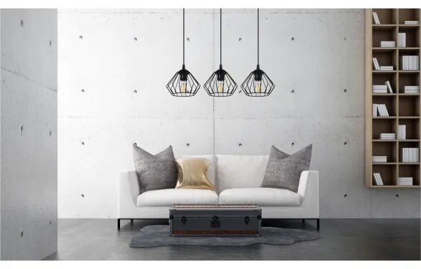 Luster na lanku CEED 3xE27/60W/230V čierna