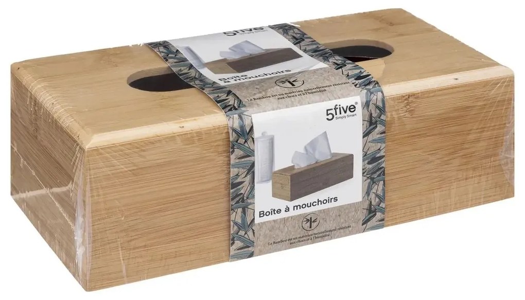 Box na vreckovky Terre, 25x8,5x13 cm, bambus