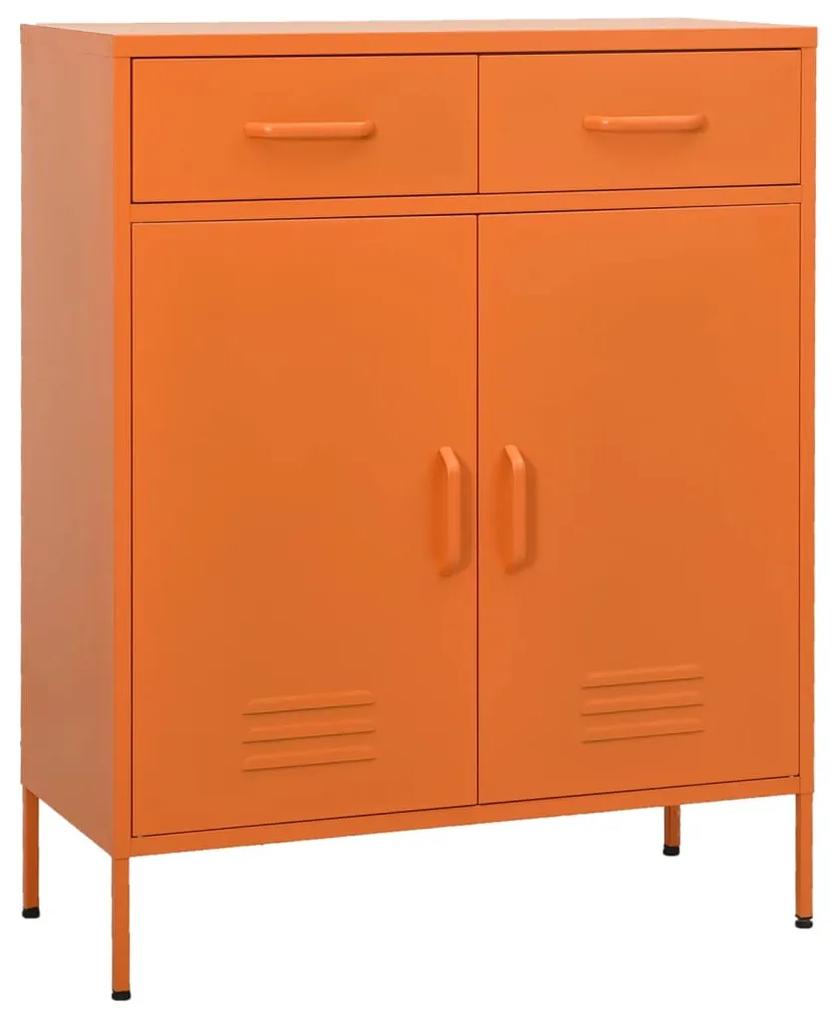 Úložná skrinka oranžová 80x35x101,5 cm oceľ 336156