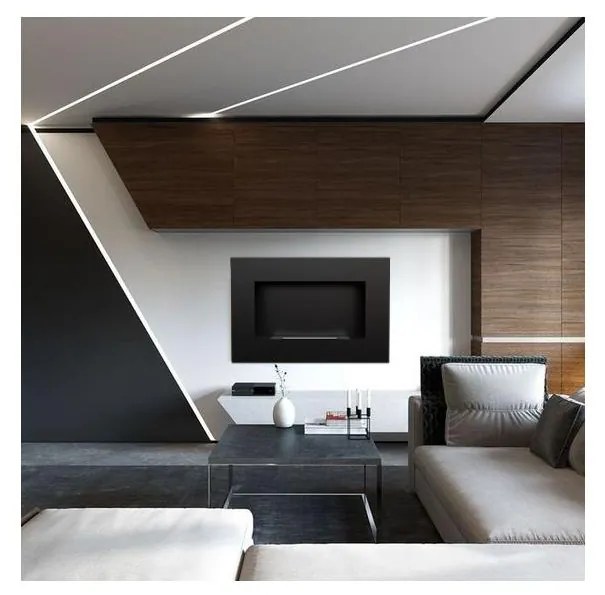 Kratki DELTA/CZARNY/TUV - Vstavaný BIO krb DELTA 40x60 cm 2kW čierna