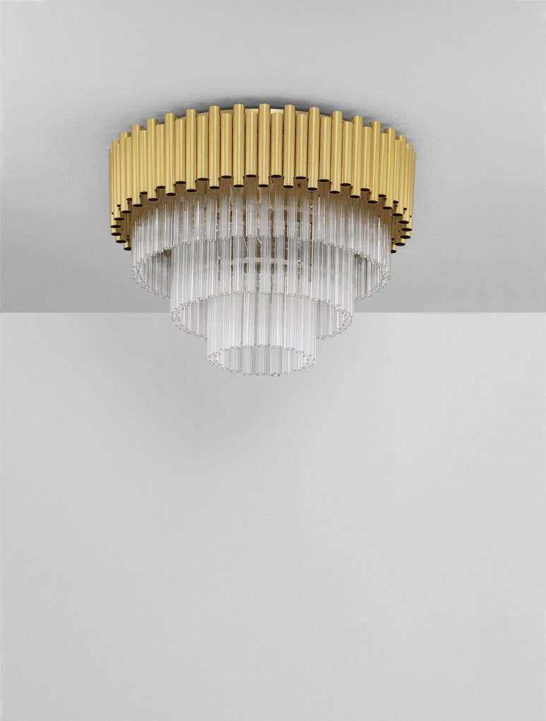 Novaluce Dizajnové stropné svietidlo Magnolia chróm Farba: Zlatá, Verzia: 40