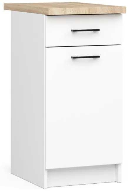 Rohová kuchynská linka OLIVIA 3 m s vitrínou biela