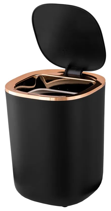 Gamma Gamma, automatický odpadkový kôš 12L, čierna-ružové zlato, GMA-KA-BK