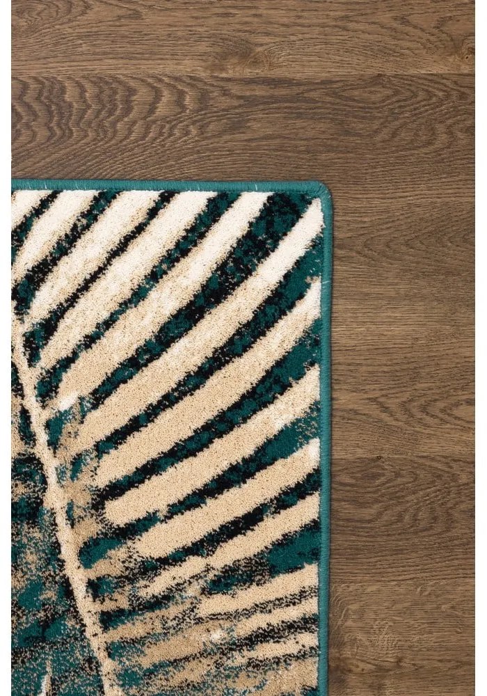 Vlnený koberec v petrolejovomodrej farbe 133x180 cm Areca - Agnella