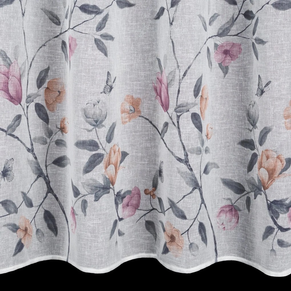 ZÁCLONA NA KRÚŽKOCH ANTEA 140X250 CM KVETY