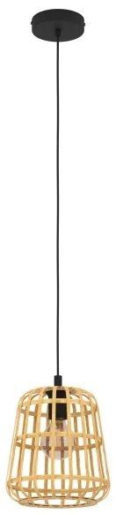 Eglo 390152 - Luster na lanku MONTEZUELO 1xE27/40W/230V pr. 24 cm bambus