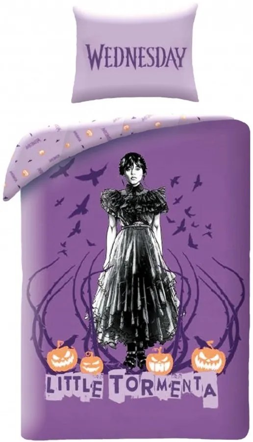 Bavlnené posteľné obliečky Wednesday - motív Little Tormenta - 100% bavlna - 70 x 90 cm + 140 x 200 cm