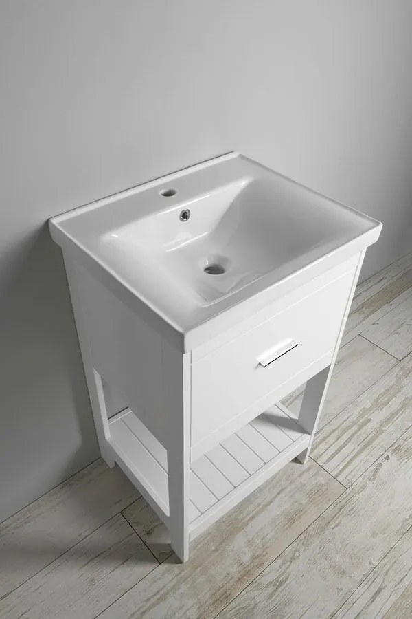 Aqualine Sapho, ETIDE umývadlová skrinka 51,5x86x44 cm, matná biela, ET515