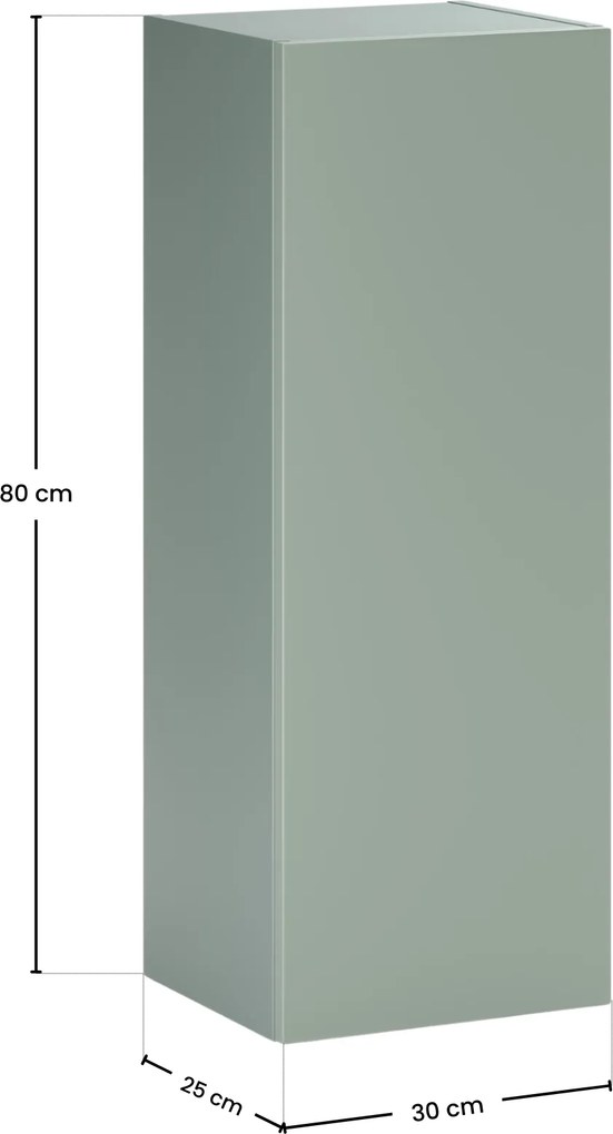 Comad Doplnková kúpeľňová skrinka nízka Aster Green 30 zelená matná