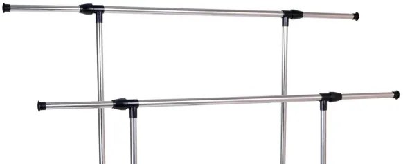 Vešiakový stojan na kolieskach TIMI čierny