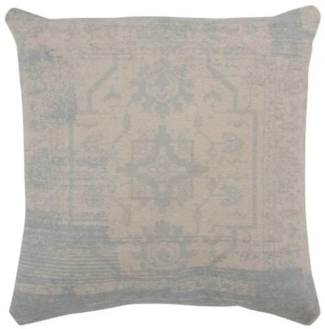 Béžovo-modrý vankúš Jacquard - 45 * 45cm