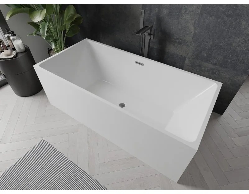 Mexen Nita, voľne stojaca vaňa 170 x 80 cm, biela, brúsený grafit prepad, 52091708000-95