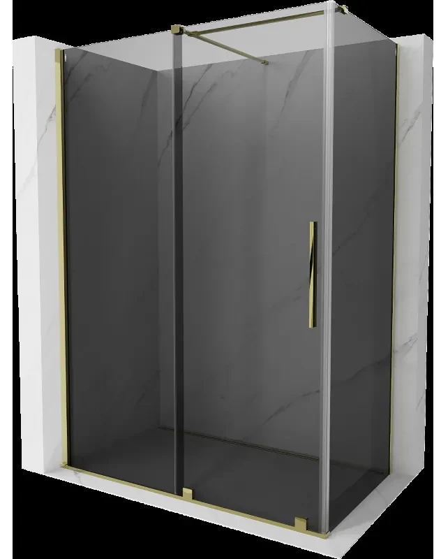Mexen Velar zasúvacia sprchová kabína 160 x 80 cm, grafit, zlatá - 871-160-080-41-50