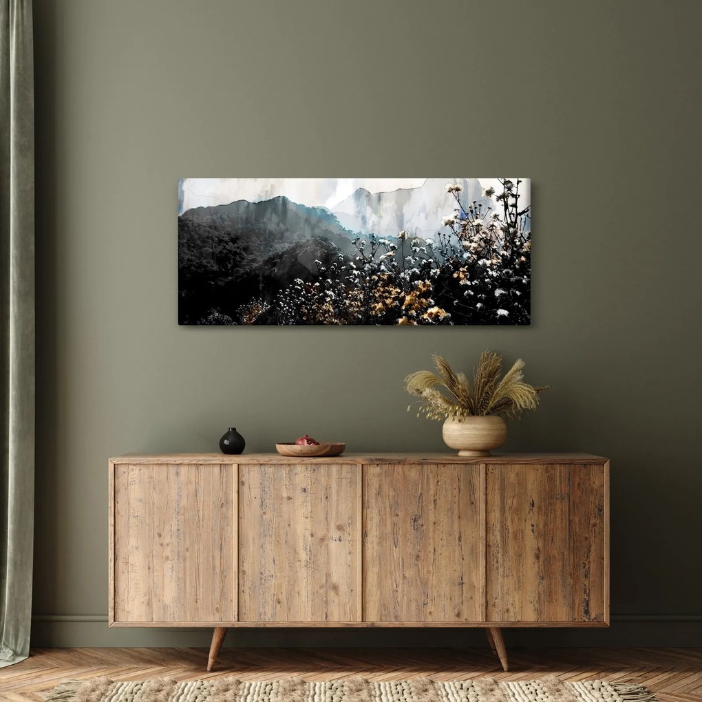 Obraz - Ilustrácie divokých kvetov (120x50 cm)
