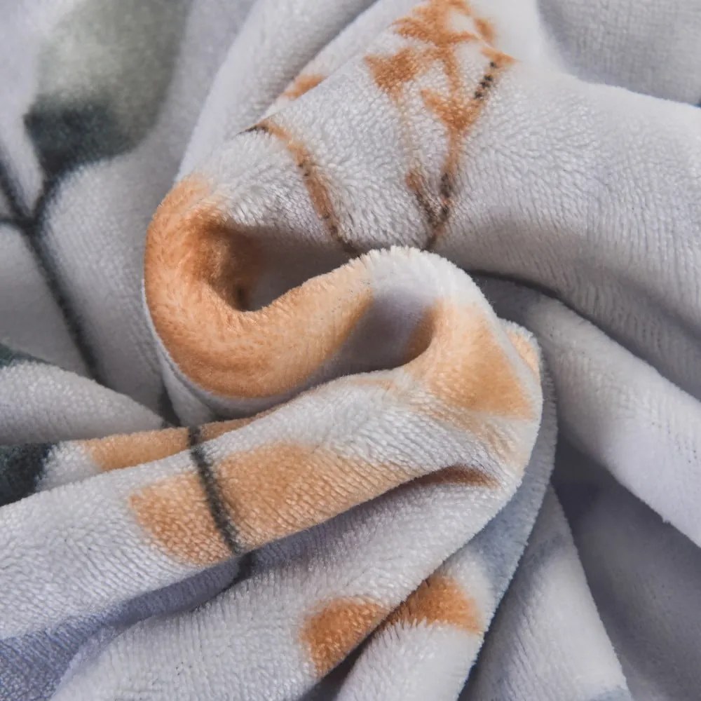 Sivomodré mikroplyšové obliečky na jednolôžko 140x200 cm Greta – My House