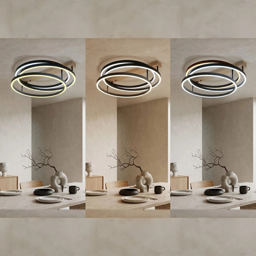 Toolight Toolight, LED stropné svietidlo, 60cm, 70W, 4000K, 3000lm, SWE058-C, čierna matná, OSW-20158