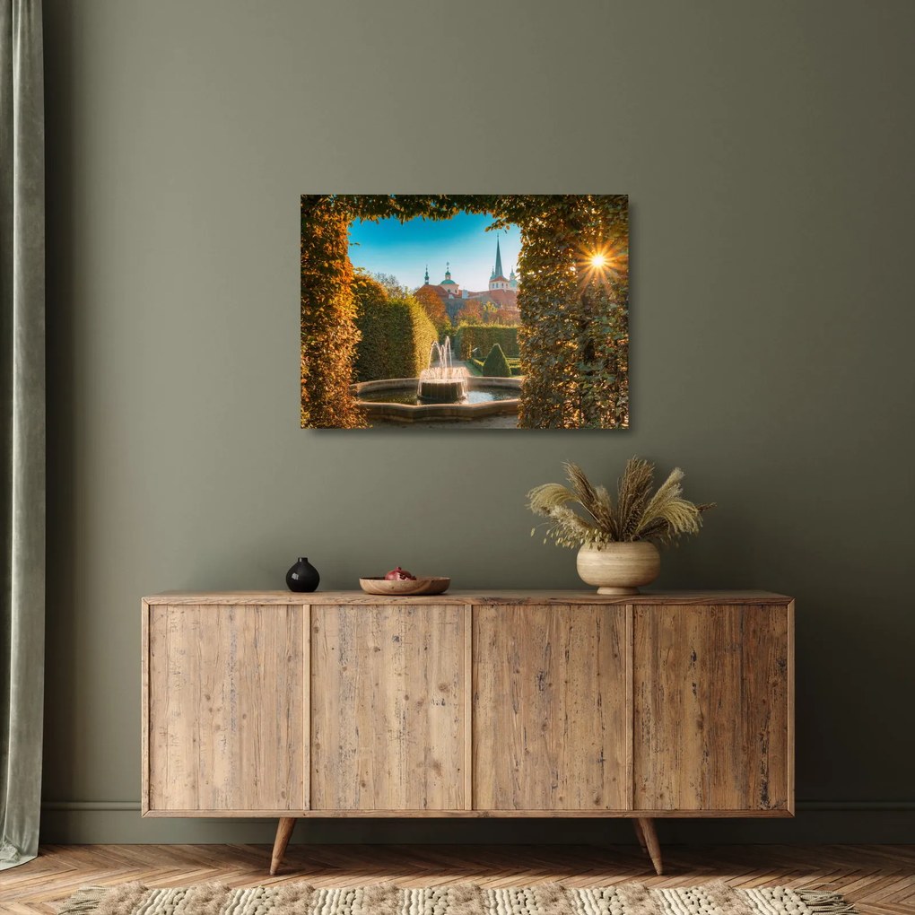 Sklenený obraz - Valdštejnský palác (70x50 cm)