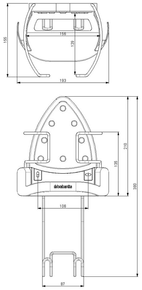 Držiak na žehliacu dosku a žehličku – Brabantia