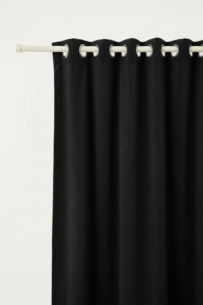 Velúrový záves SOFT VELVET čierny na riasiacu pásku Rozmer: 140x270 cm