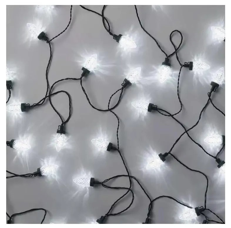 LED Vonkajšia vianočná reťaz 50xLED/8 funkcií 14,8 m IP44 studená biela