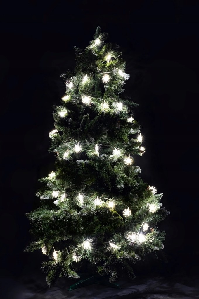 Vianočná LED svetelná reťaz so snehovými vločkami SLUMI