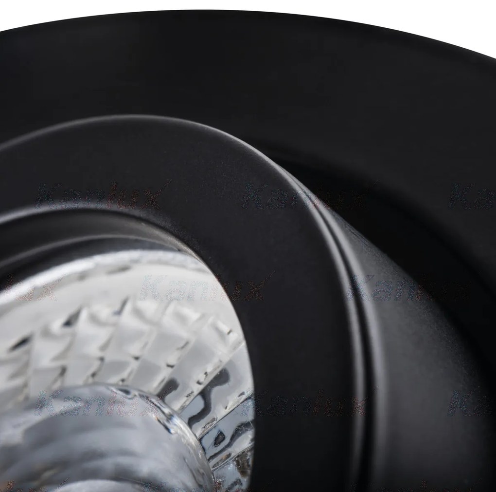 KANLUX Podhľadové výklopné bodové osvetlenie HAMA O50, 1xGX5,3, 50W, čierne