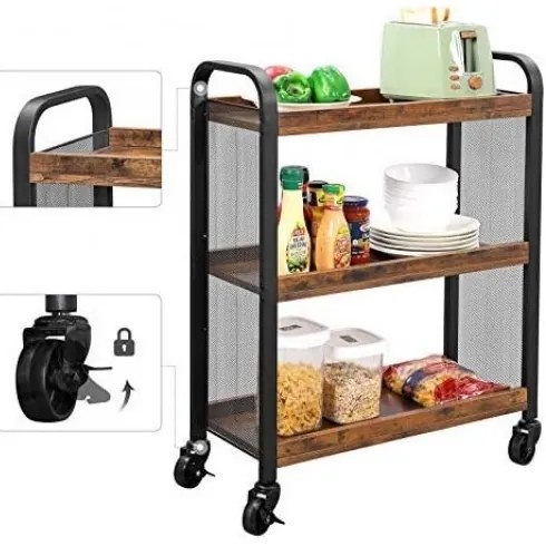 Kuchynský servírovací vozík VASAGLE LRC66BX