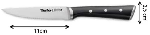 Tefal - SADA 4 ks nerezových steakových nožov ICE FORCE 11 cm chróm/čierna