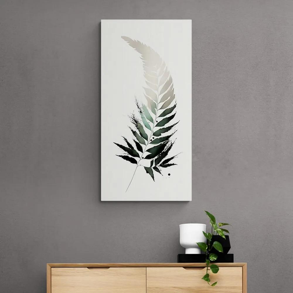 Obraz list paprade s nádychom minimalizmu Varianta: 50x100