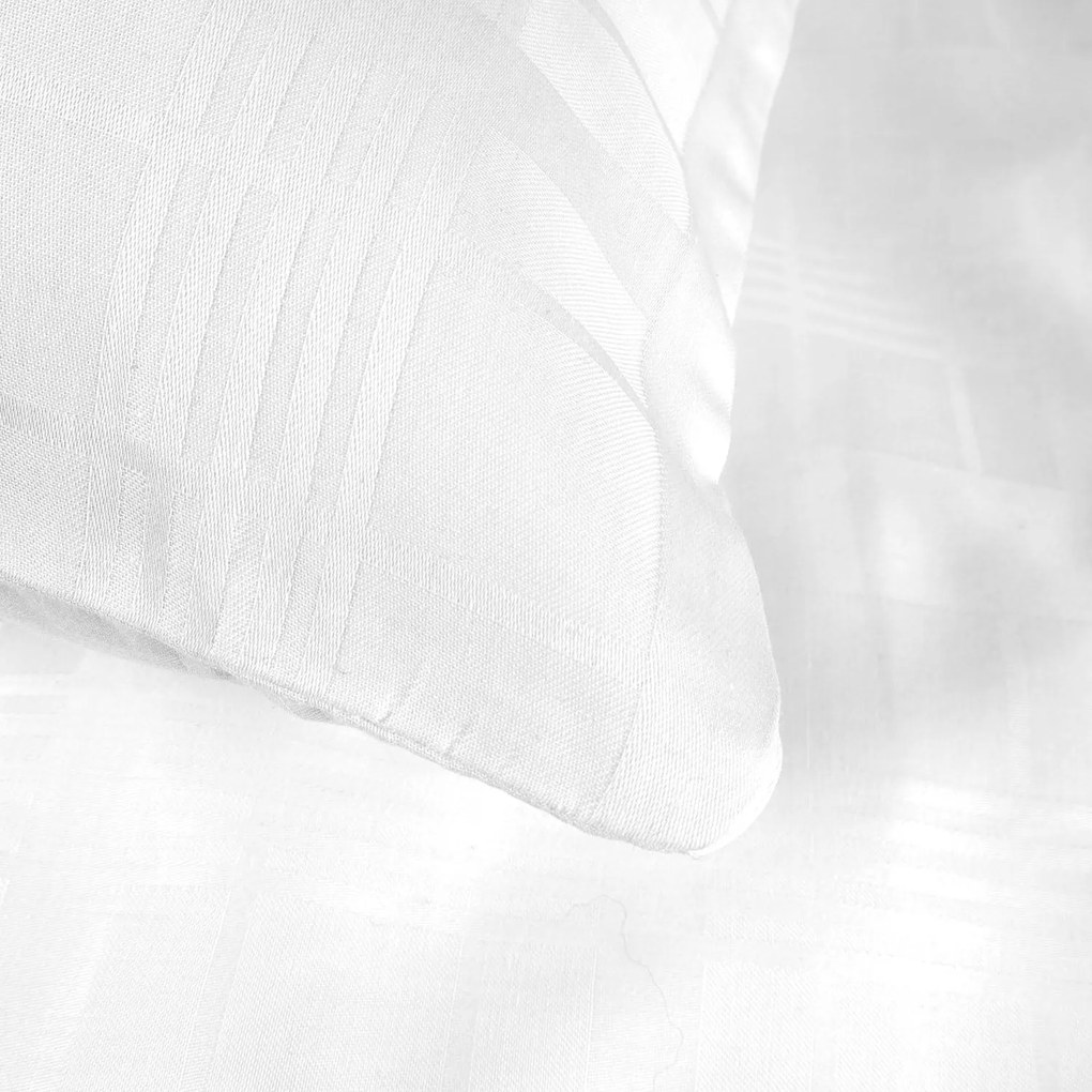 SATÉNOVÉ OBLIEČKY MARSELA EXCLUSIVE 140X200 CM, 1KS 70X80 CM BIELE